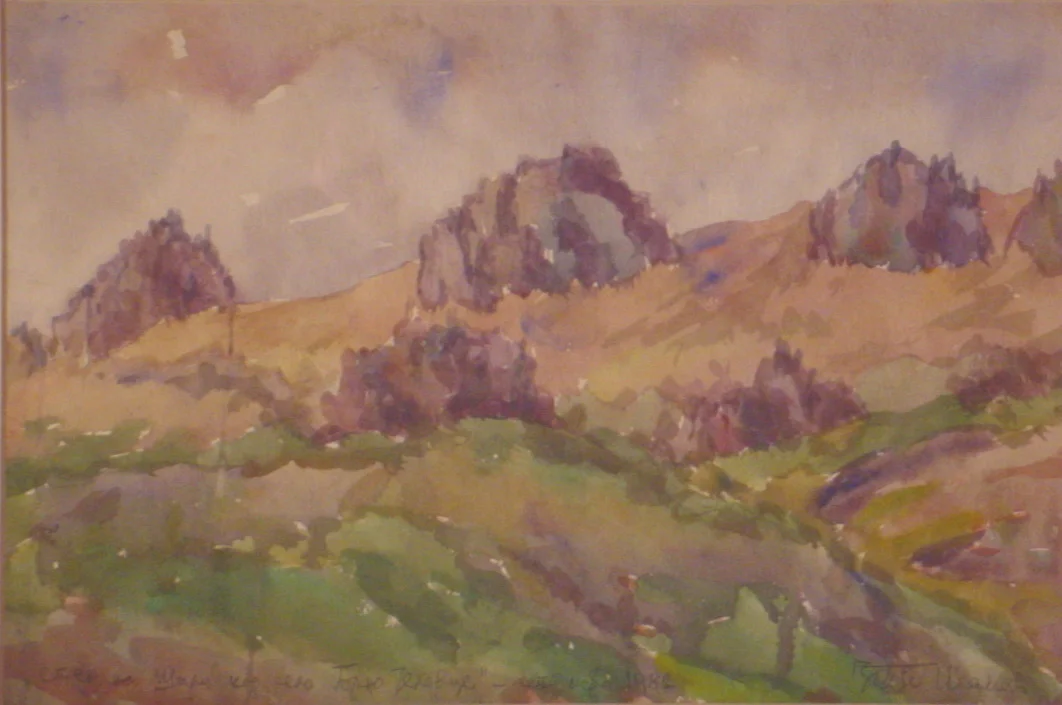 Boulders on Šara Mountain by Đorđe Isakov, 40x34, 1982