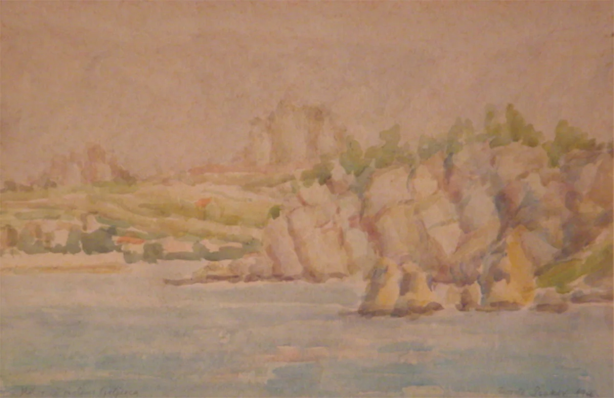 Motif from Gruljevica by Đorđe Isakov, 42x27, 1966