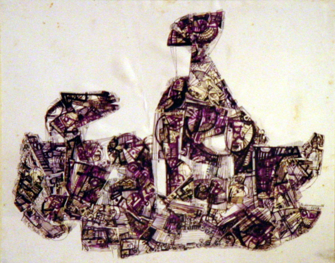 Figures II by Vladislav Todorović Šilja, 31x24, est.1970