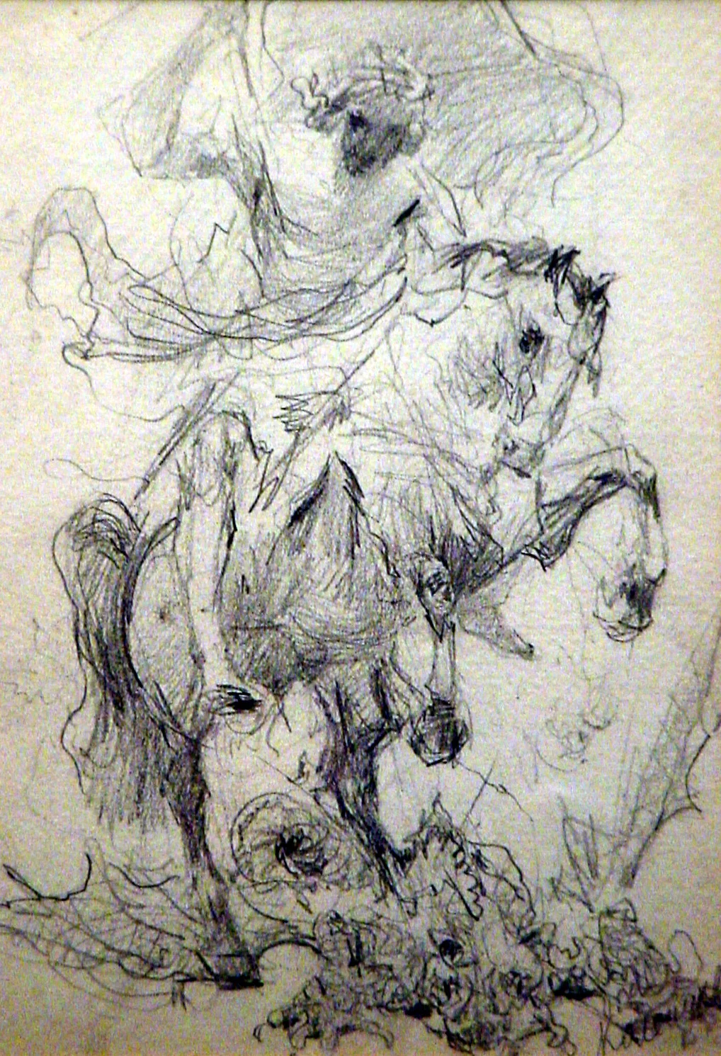 Horseman by unknown author, 18x26, est. 1980