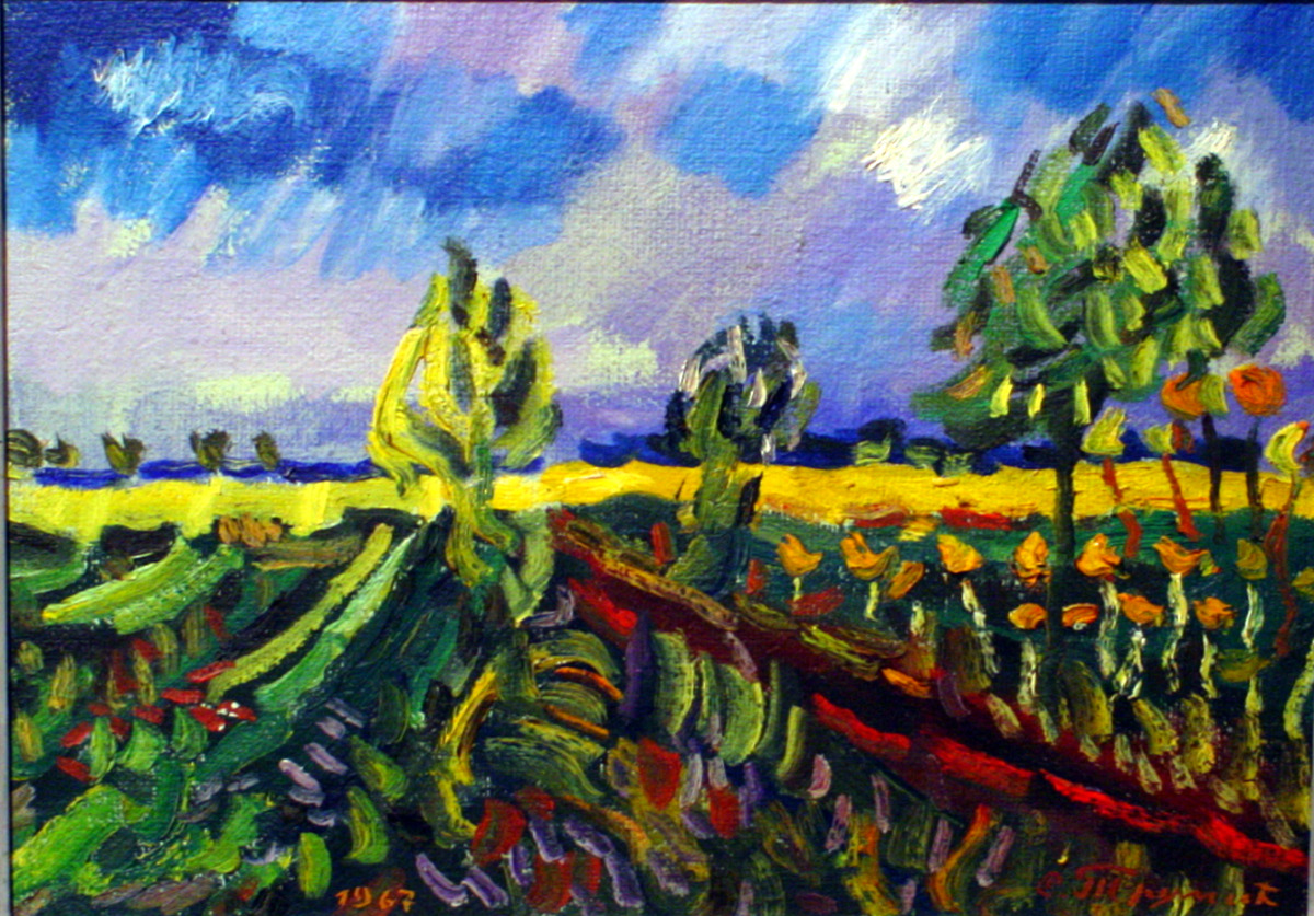 Wheat Fields in Bačka by Stojan Trumić, 64x44, 1967