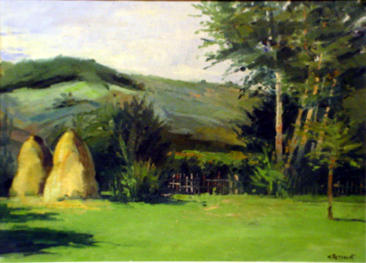 Motif from Šumadija by Miodrag Petrović, 56x42, est 1950