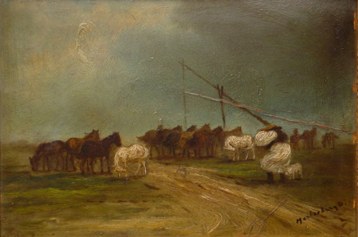 Well by Kalman D. Mesterhazy , 34x23, est 1890