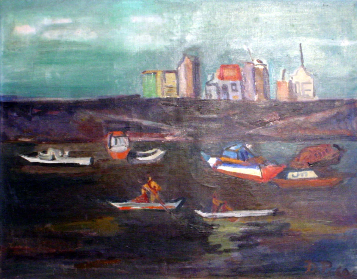 Danube Motif by Đorđe Popović, 93x73, 1970