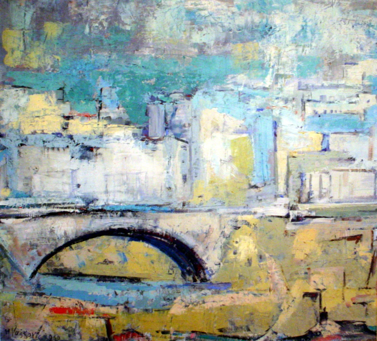 Motif from Podgorica by Miloš Vušković, 86x80, 1960