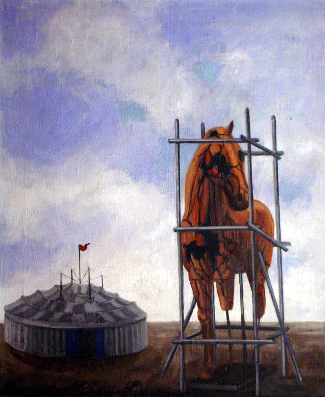 Impression of Melancholy by Aleksandar Luković, 38x46, 1972