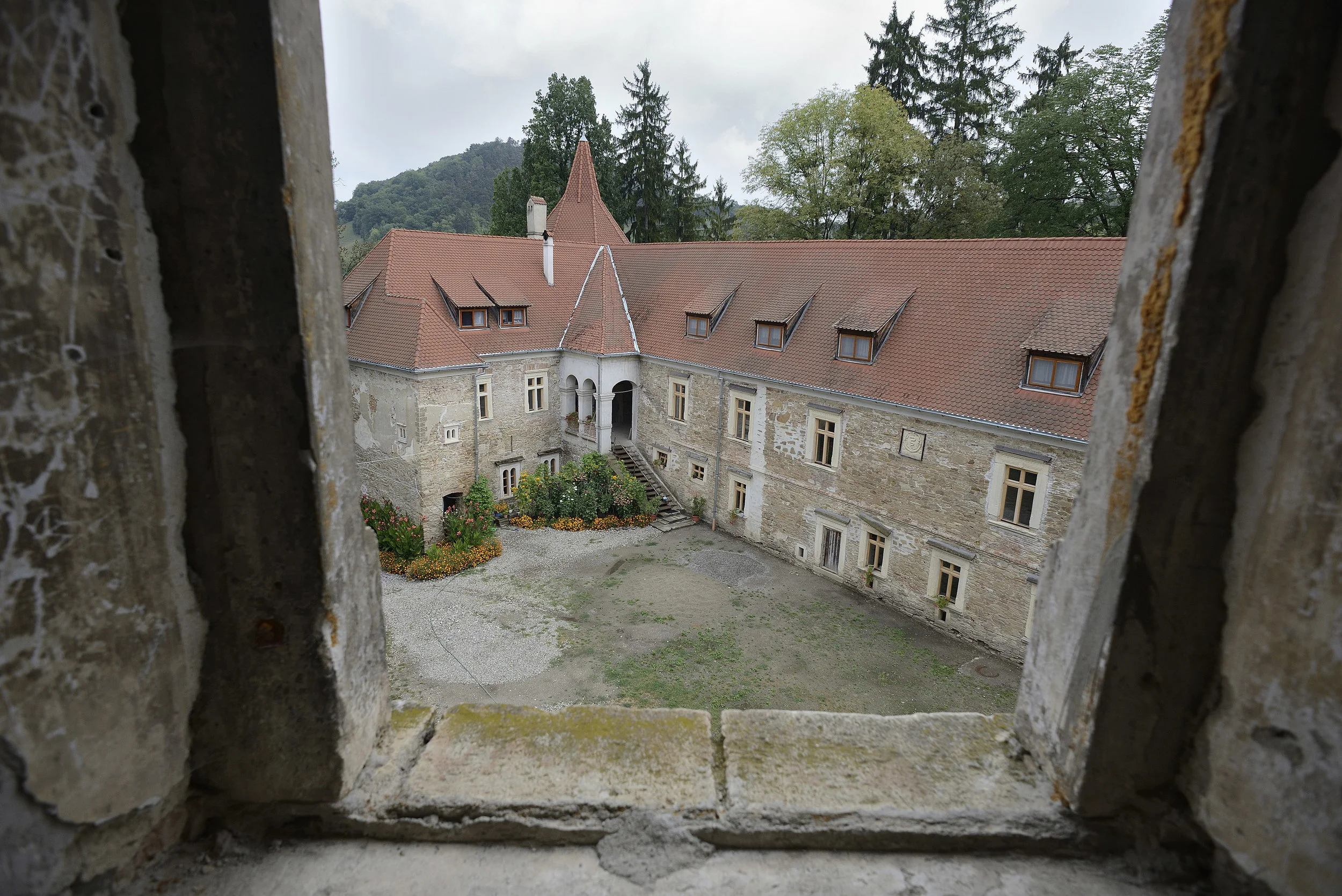 View from the tower of Kersed Castle Bethlen