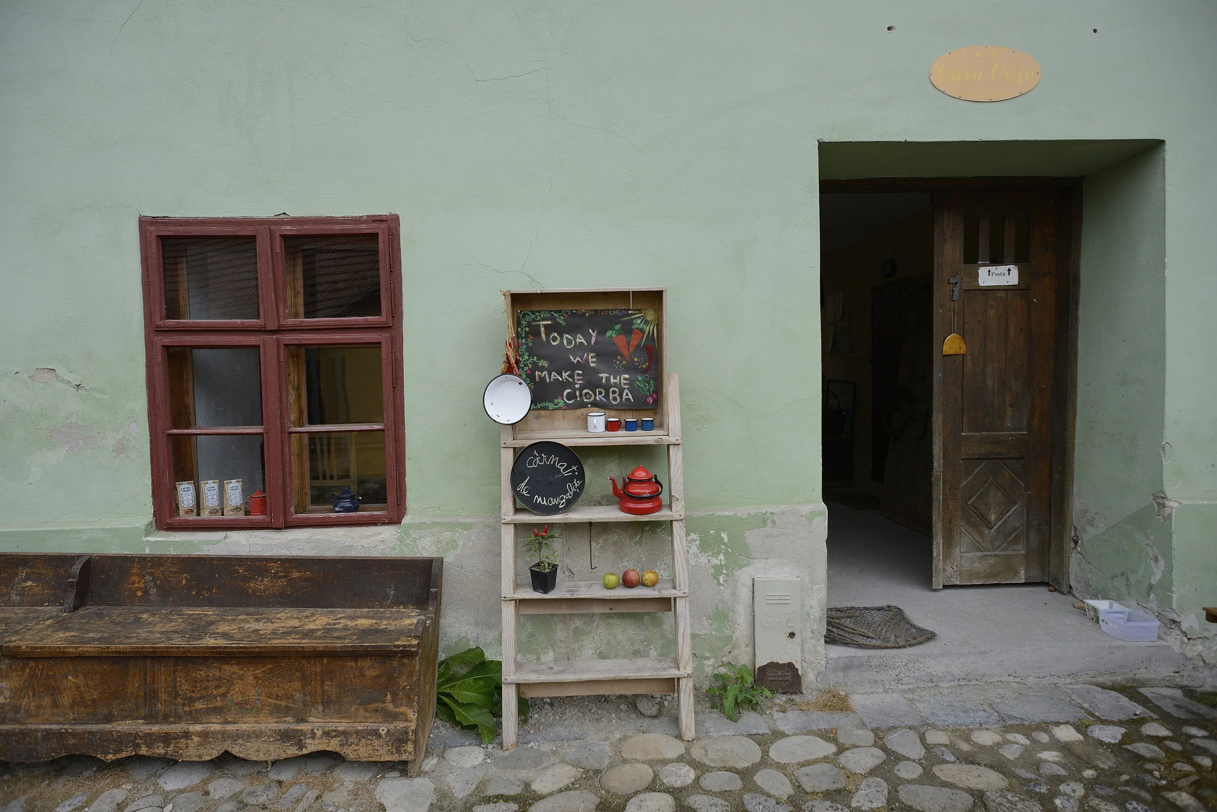 Sighisoara scene with ciorba