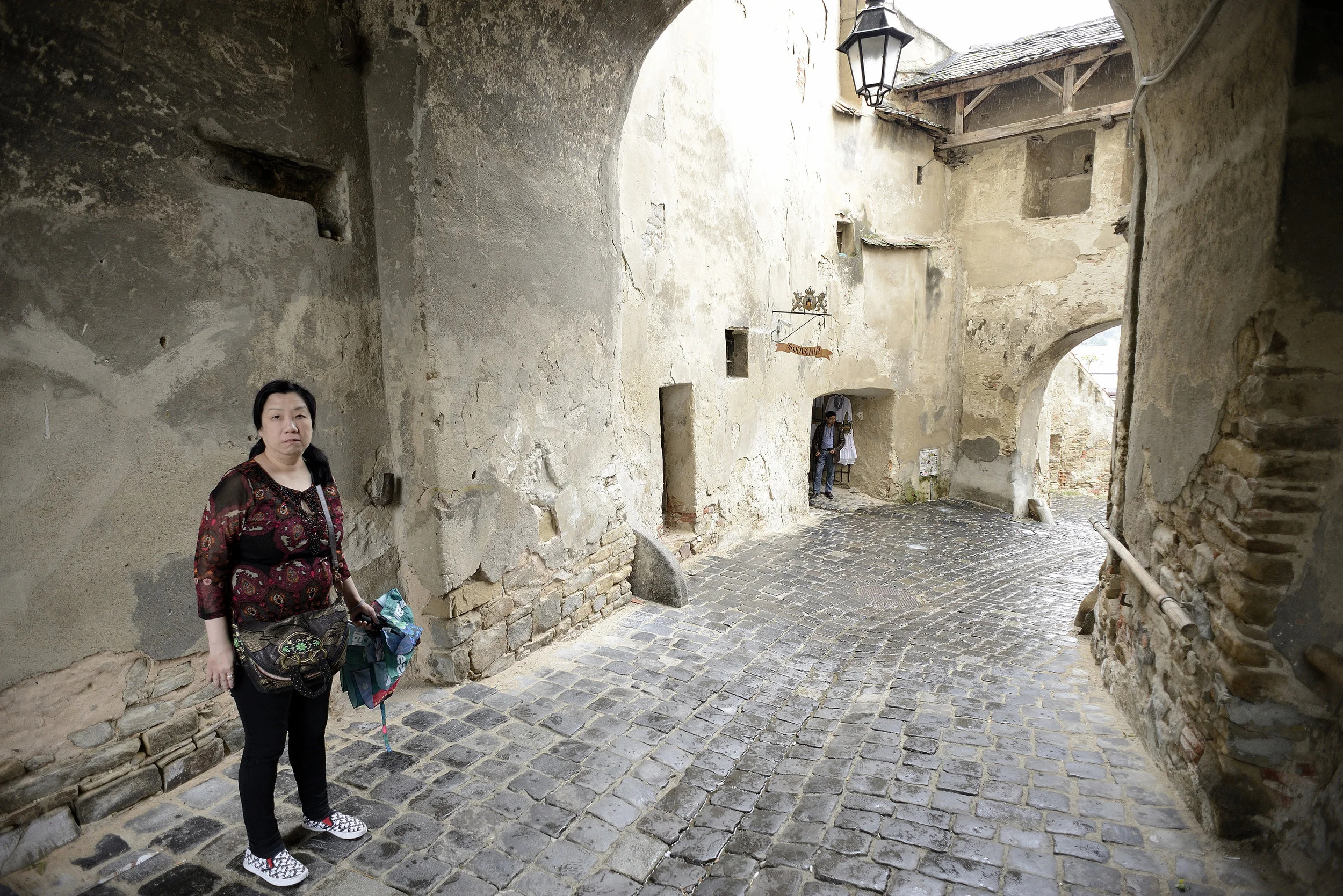 Sighisoara street under the main tower