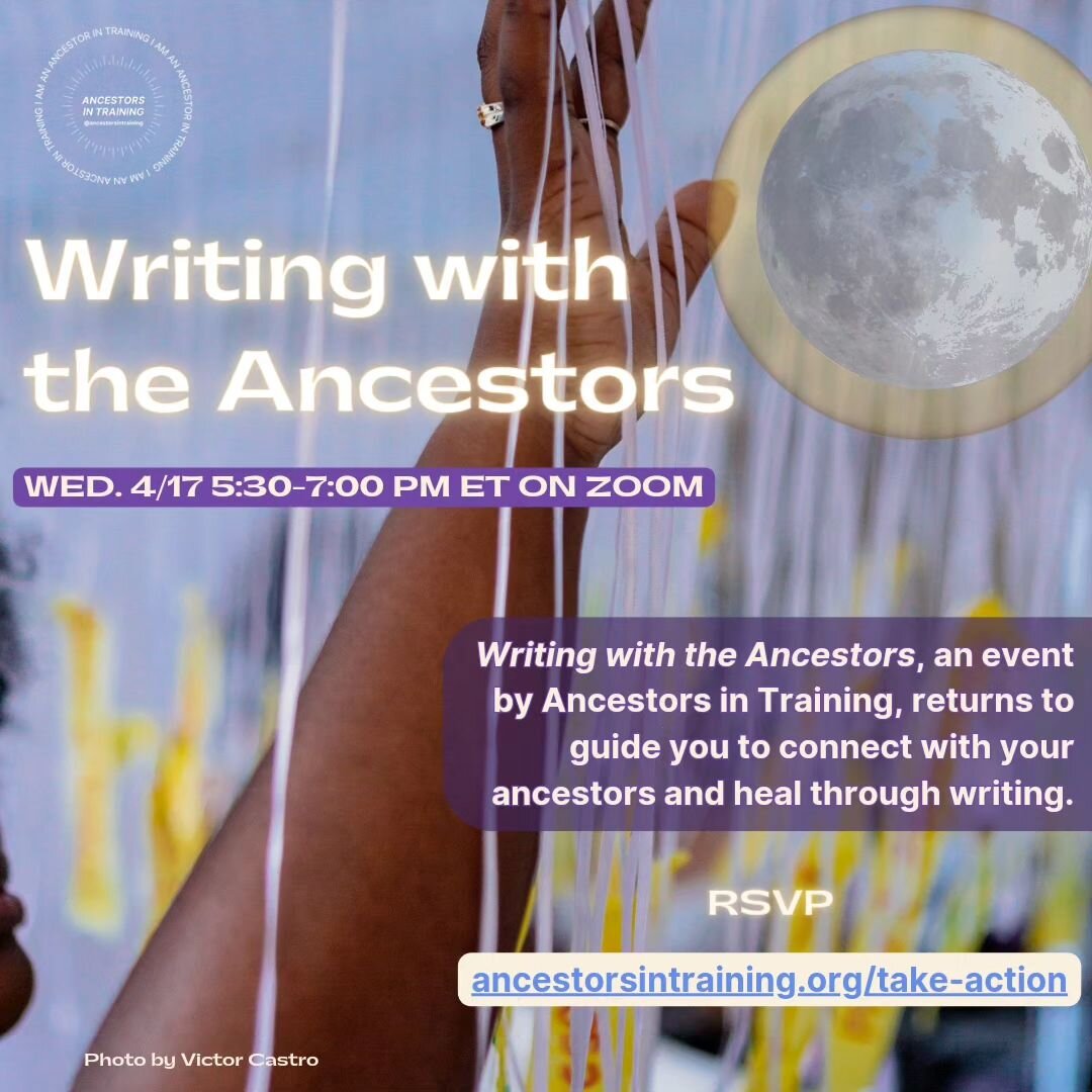 Our core offering returns this month! 🤍

Writing with the Ancestors is back on April 17th!  This intentional container is not only a healing through writing session - the magic grows from the space via the custom digital journal! Consider spending a