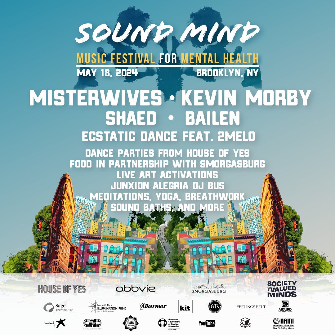 Save the date! We have the pleasure of tabling at this year's @soundmind_live Music Festival for Mental Health!

There will be several activations, a dance party, yoga, and more, to highlight how music is a pathway towards healing and mental health. 