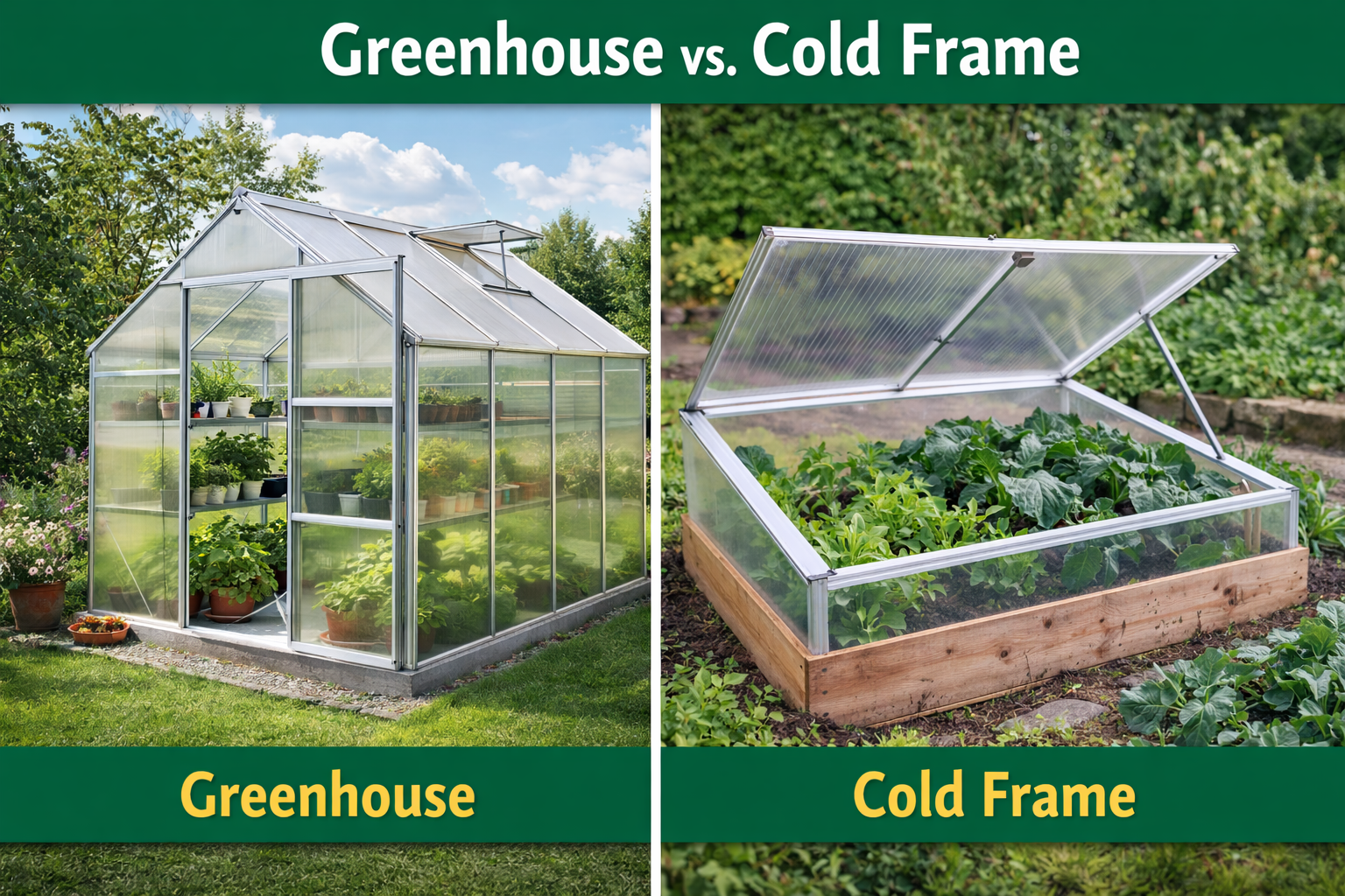 Difference Between Greenhouses and Cold Frames