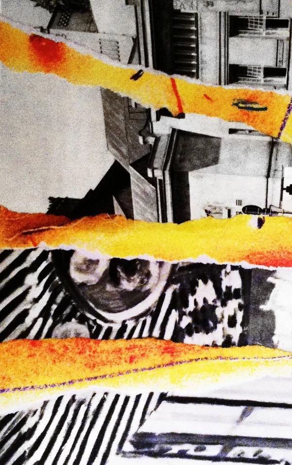 The Train Mixed Media, Collage