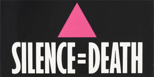 Silence=Death poster created by ACT UP April 1987. Source: ACT UP NYC