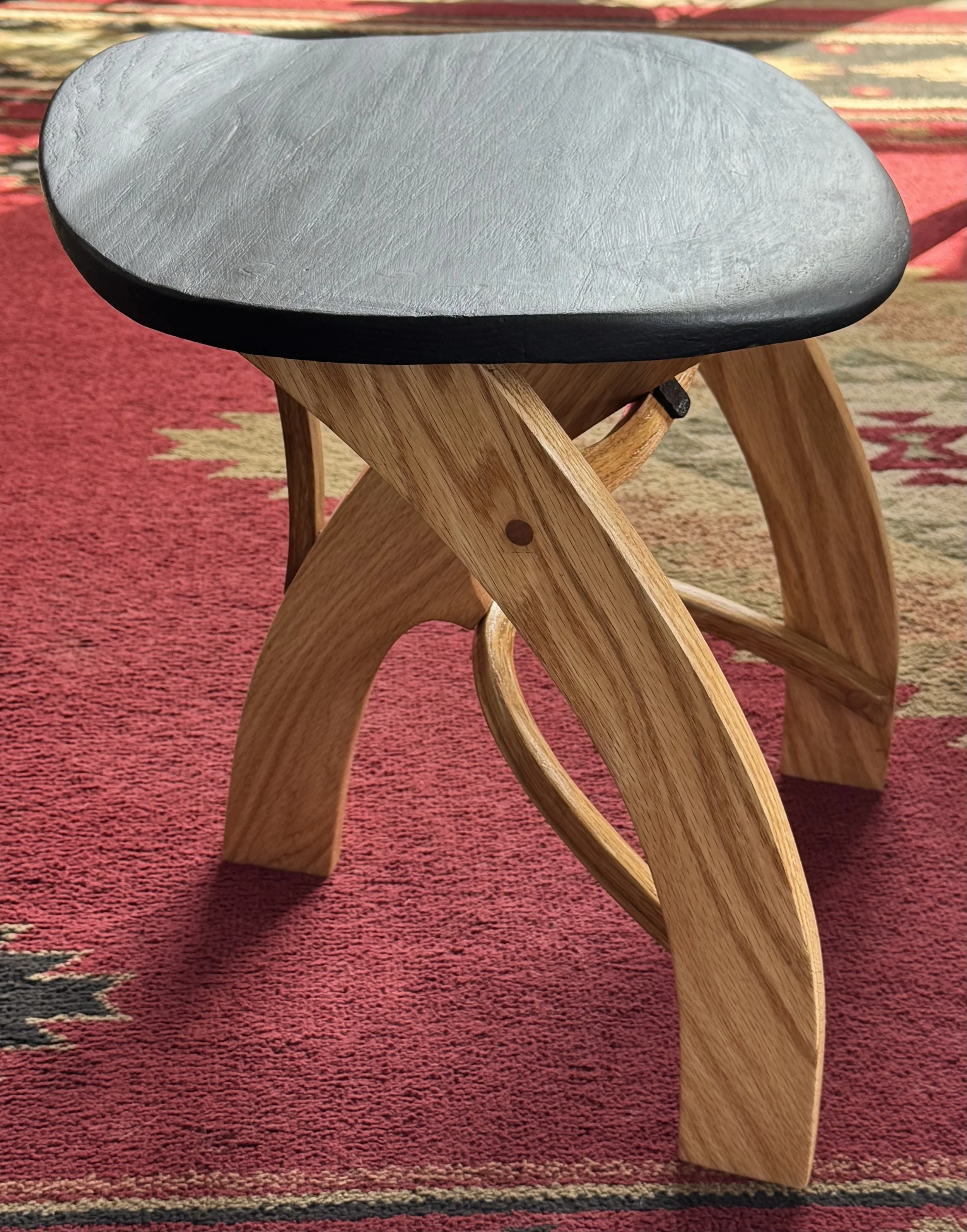 Stool in Red Oak