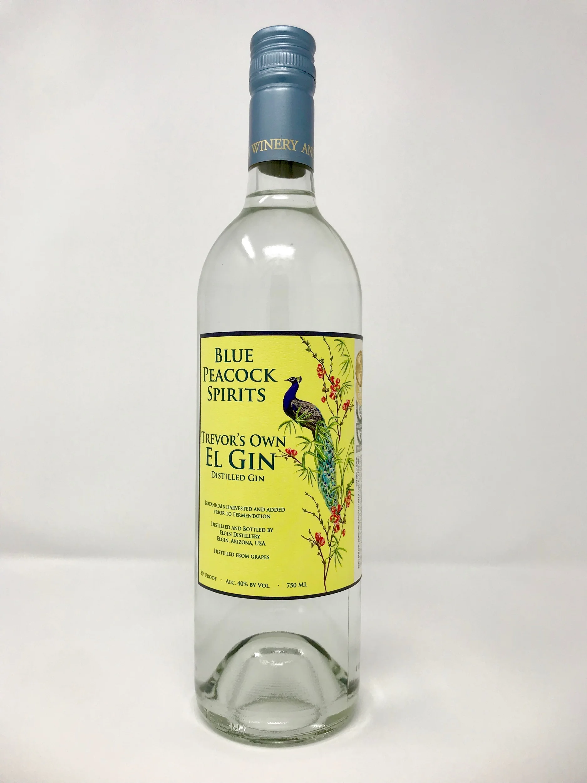 Distilled gin, made from grapes and local botanicals.
