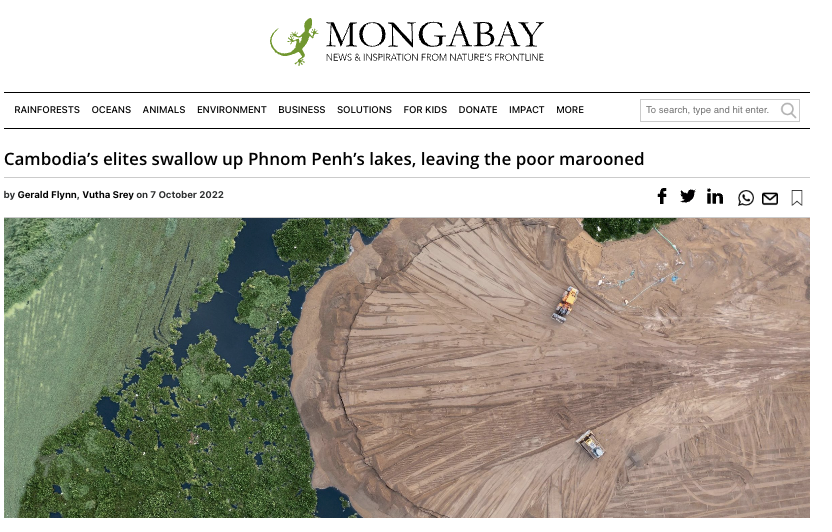 7th October 2022 Cambodia’s elites swallow up Phnom Penh’s lakes, leaving the poor marooned - Mongabay .png