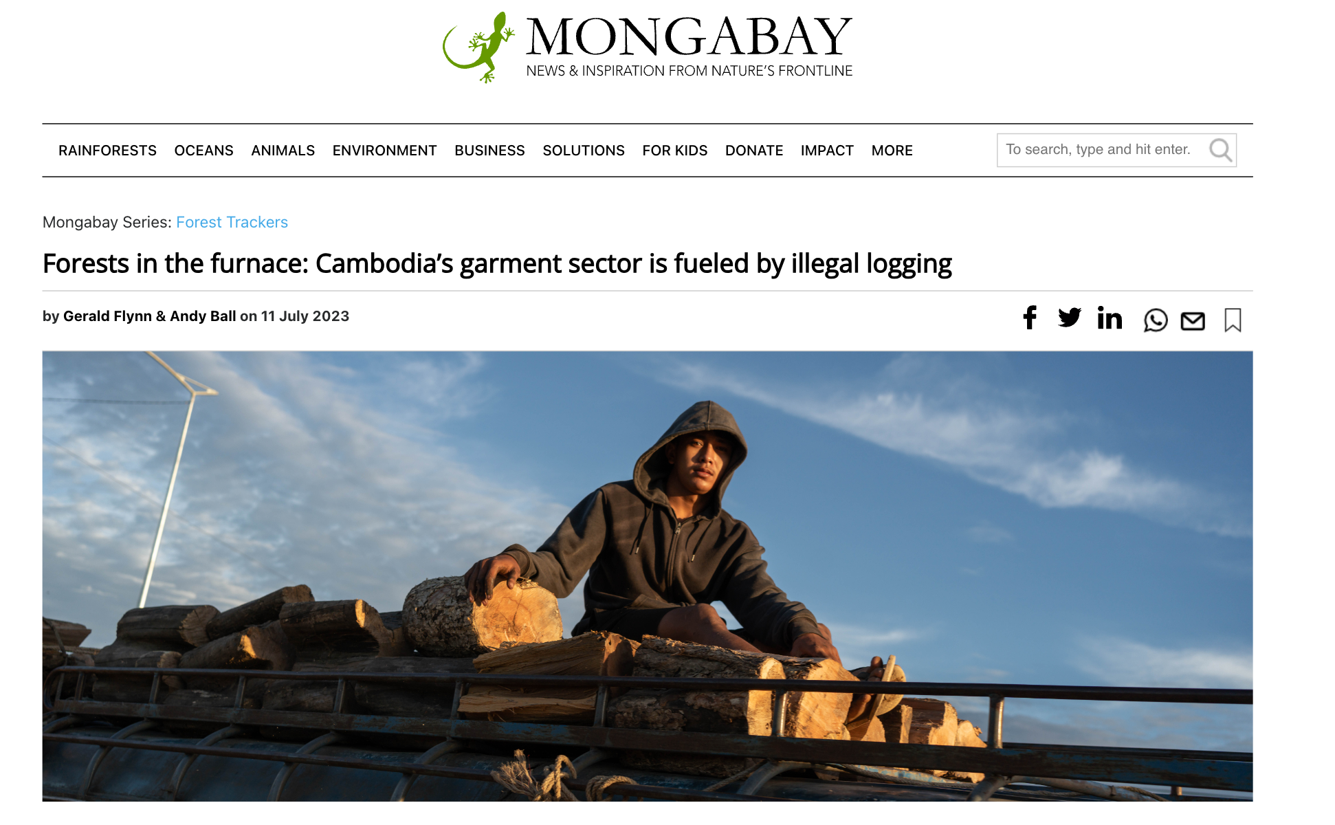 11th July 2023 Forests in the furance Cambodia's garment sector is fueled by illegal logging - Mongabay.png