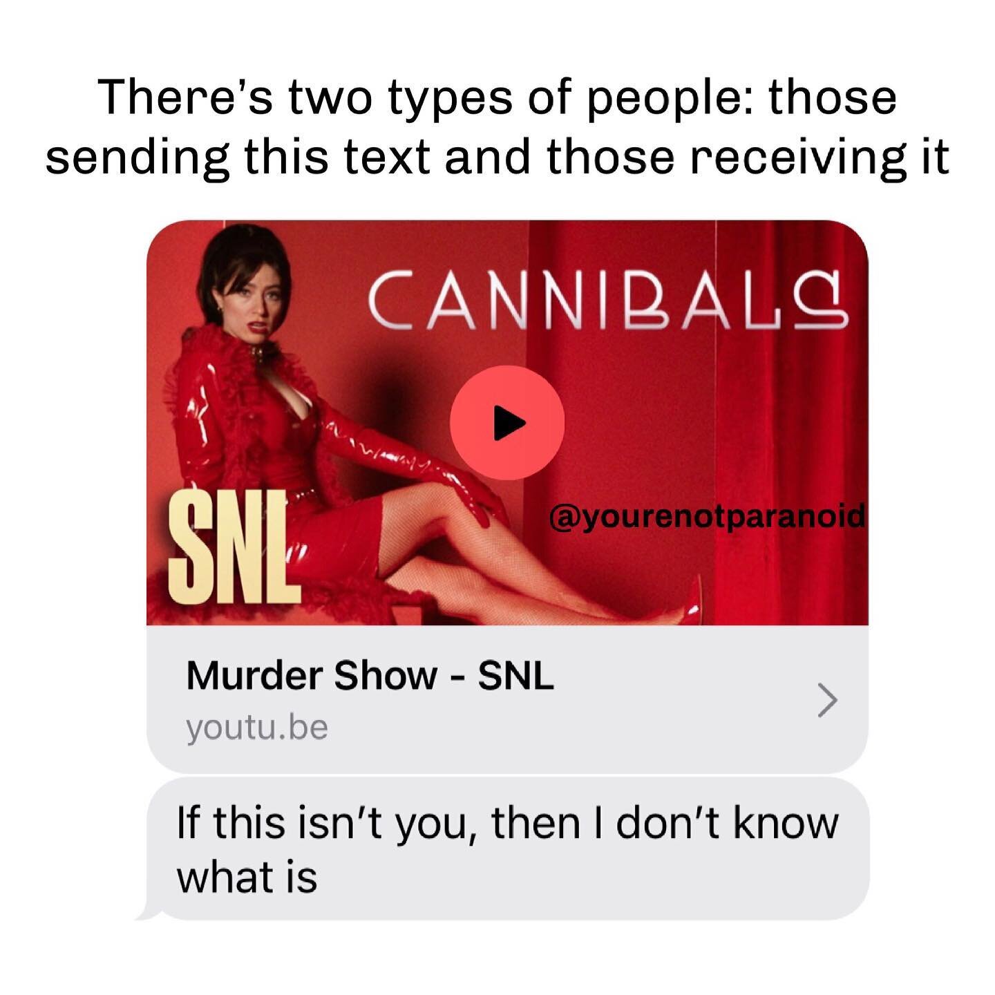 When your friends know the real you 🥰
.
.
.
SNL putting the true crime community on blast and we are feeling heard! Doesn&rsquo;t get more accurate than this 💀 go watch it if you haven&rsquo;t seen it
.
.
.
.
#truecrimememes #yourenotparanoid #dark