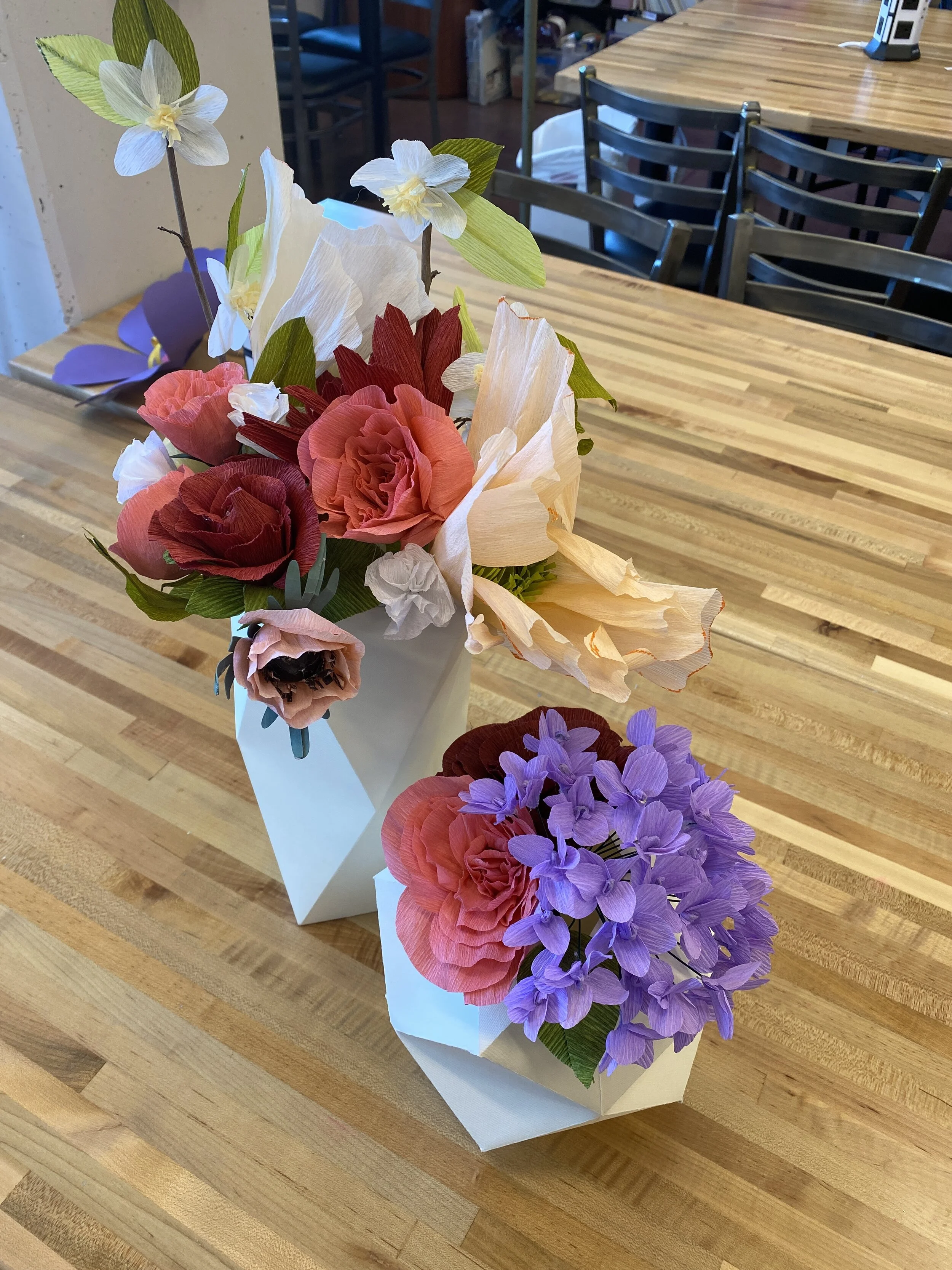 Crepe Paper Flower Bouquet Workshop Room To Craft