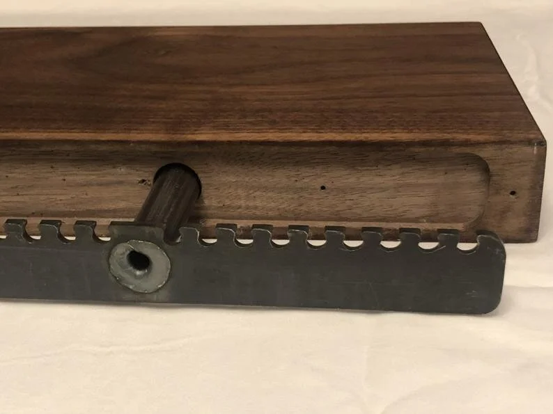 Solid wood floating shelf and floating shelf bracket