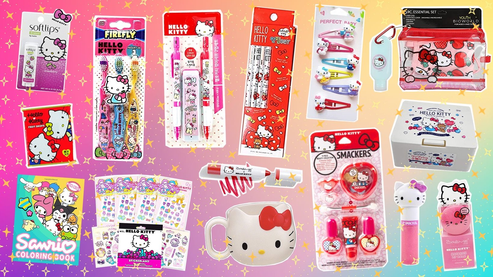 Sanrio Lovely Sweets Hello Kitty Pop 'n Candy Squishy Pink Berry 