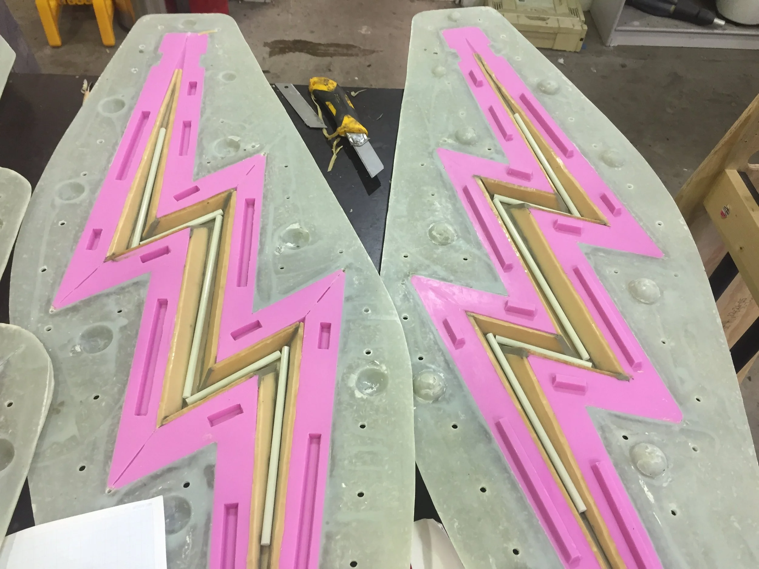 fibreglass glowing thunderbolt molding