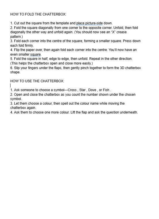 Chatterbox instructions