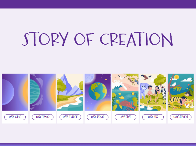 2B1 Story of Creation INTERATIVE ACTIVITY