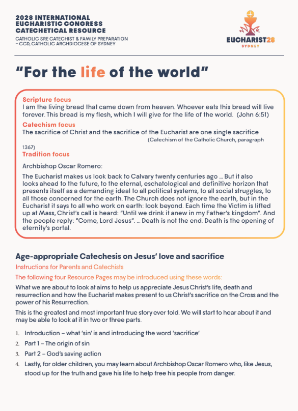 4. The Eucharist as Sacrifice