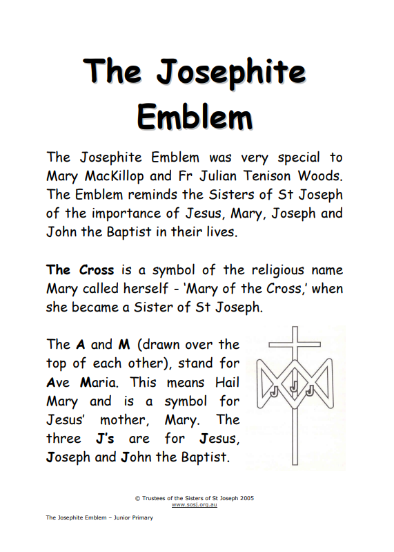 Josephite Emblem Explanation