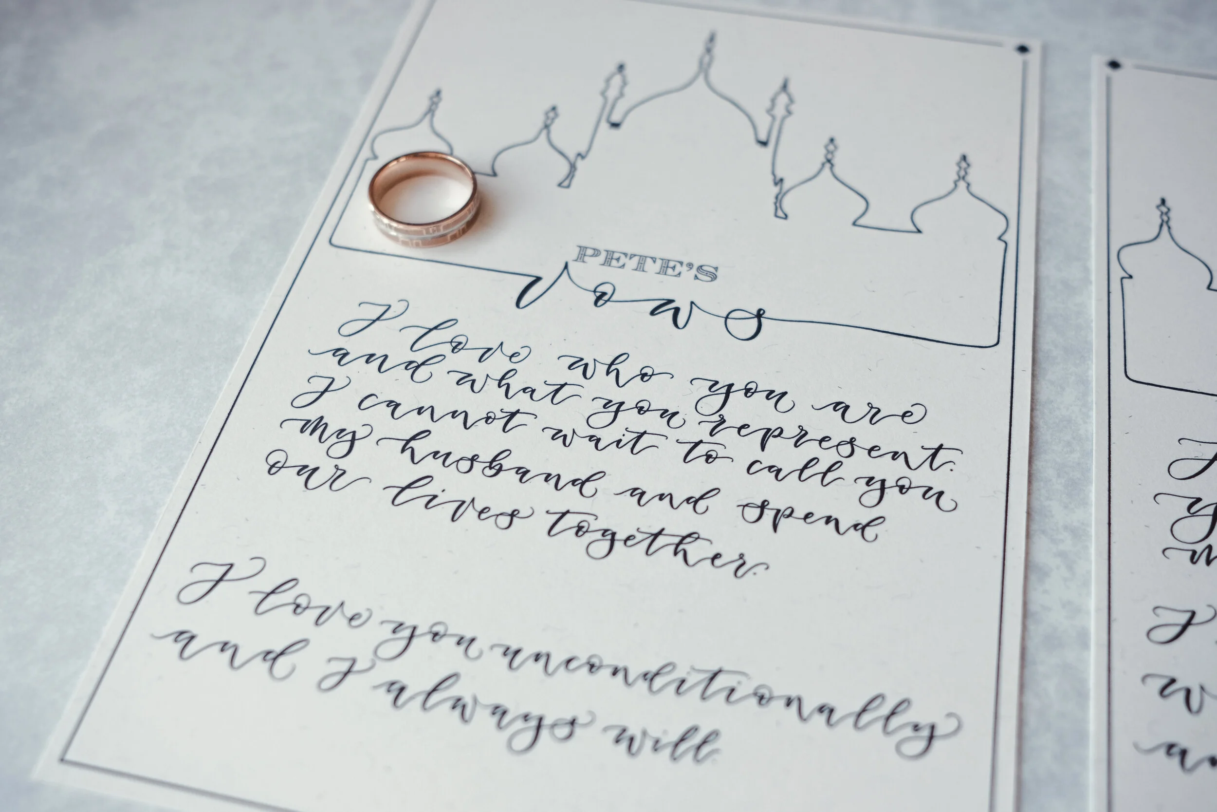 Calligraphy vow book