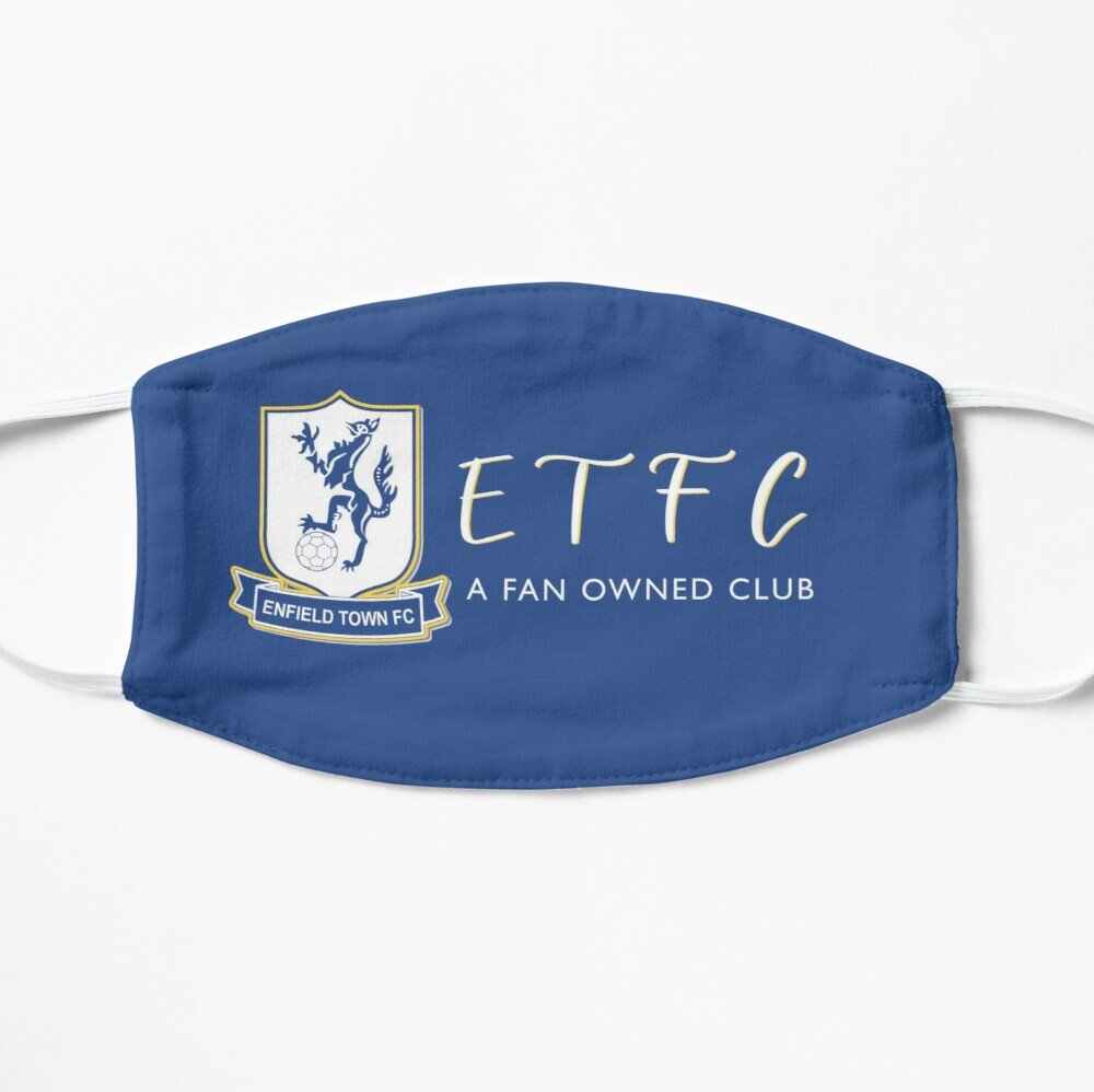 Enfield town Football club - ETFC fan owned club - face mask