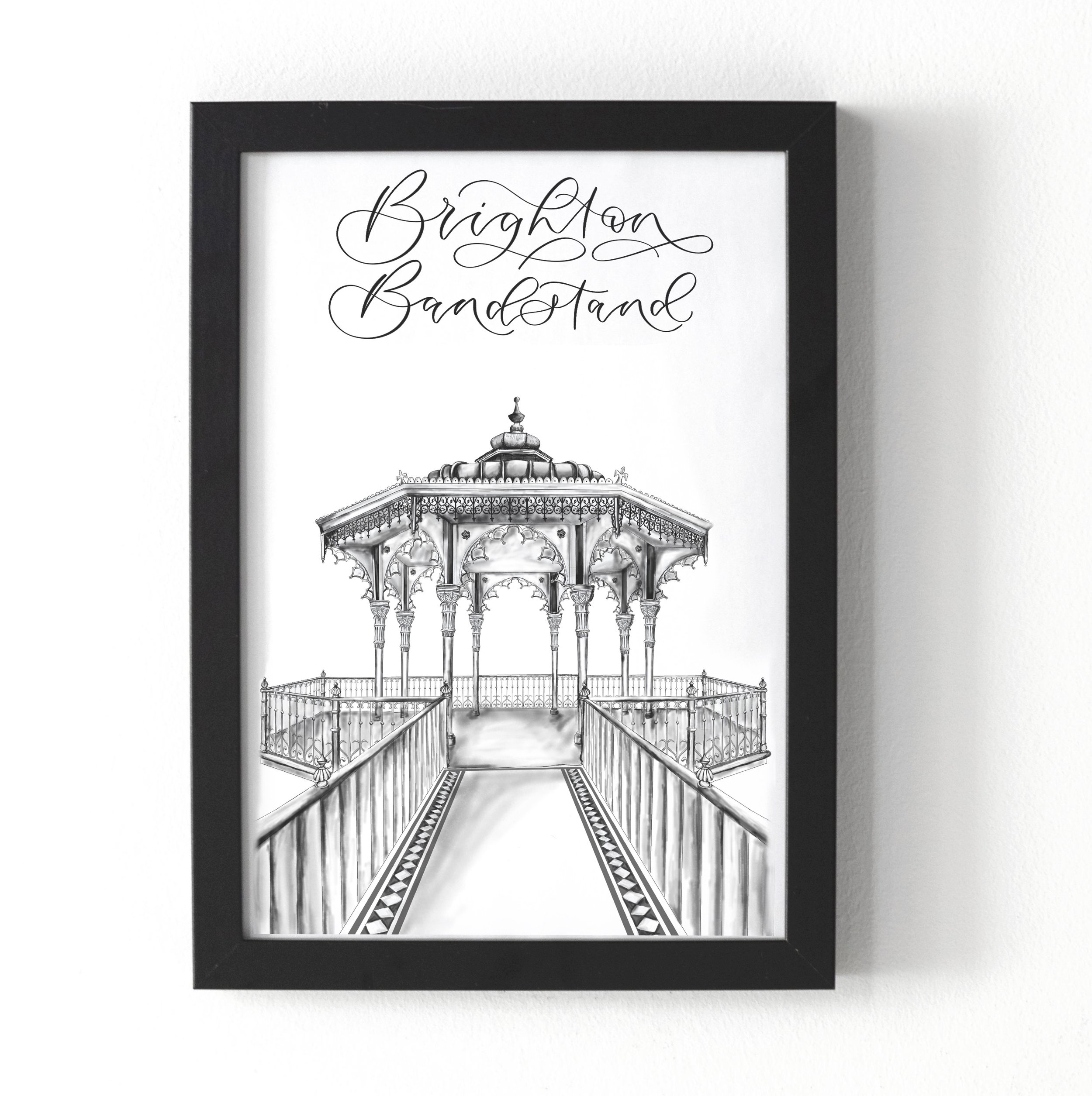 Brighton Bandstand venue illustration of Brighton Bandstand by The Amyverse  - wedding stationery sketch.jpeg