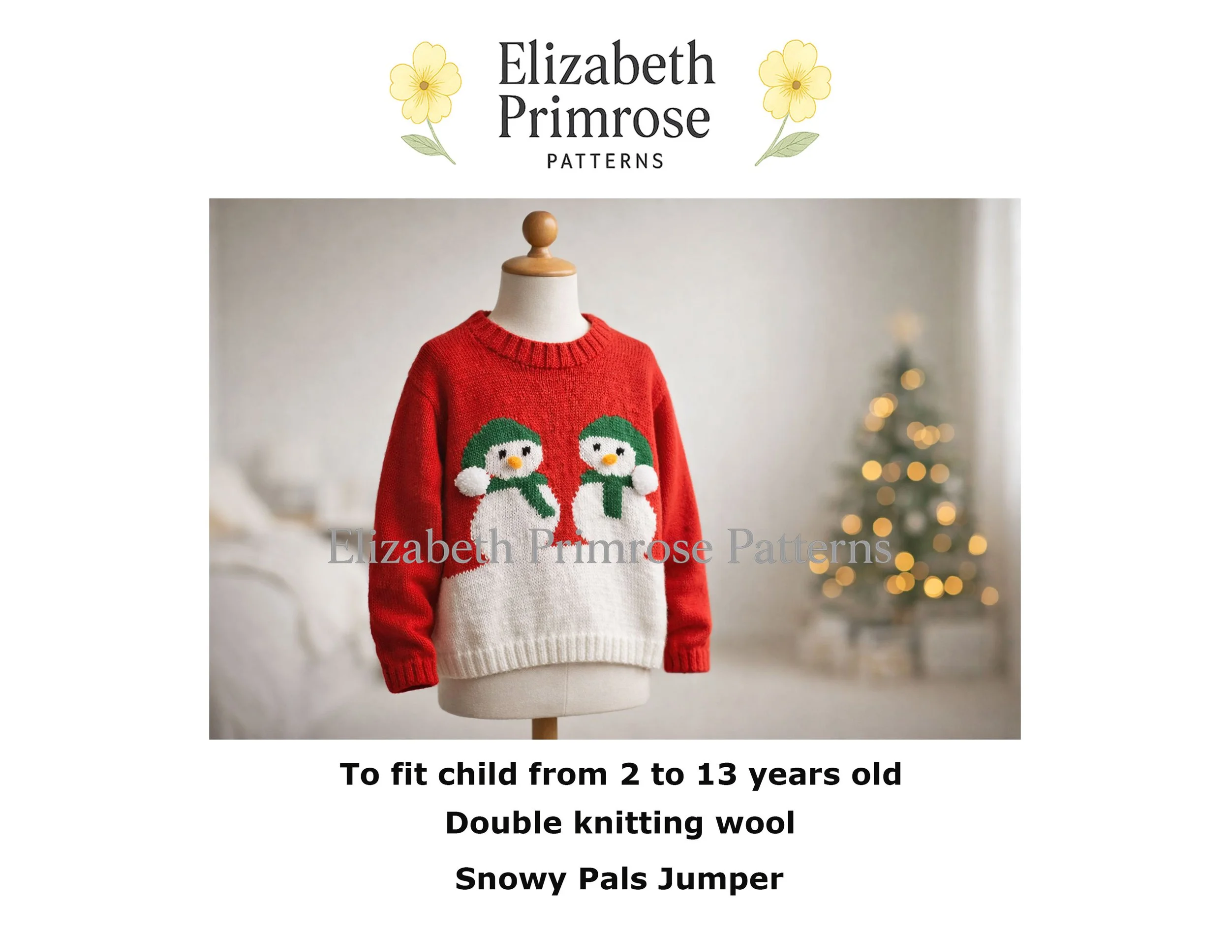 Snowy Pals Jumper Knitting Pattern P117