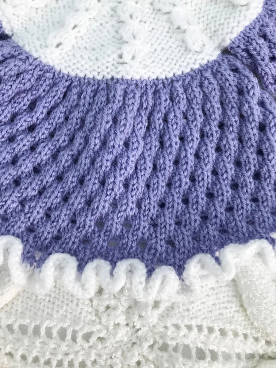 frilled dress knitting pattern