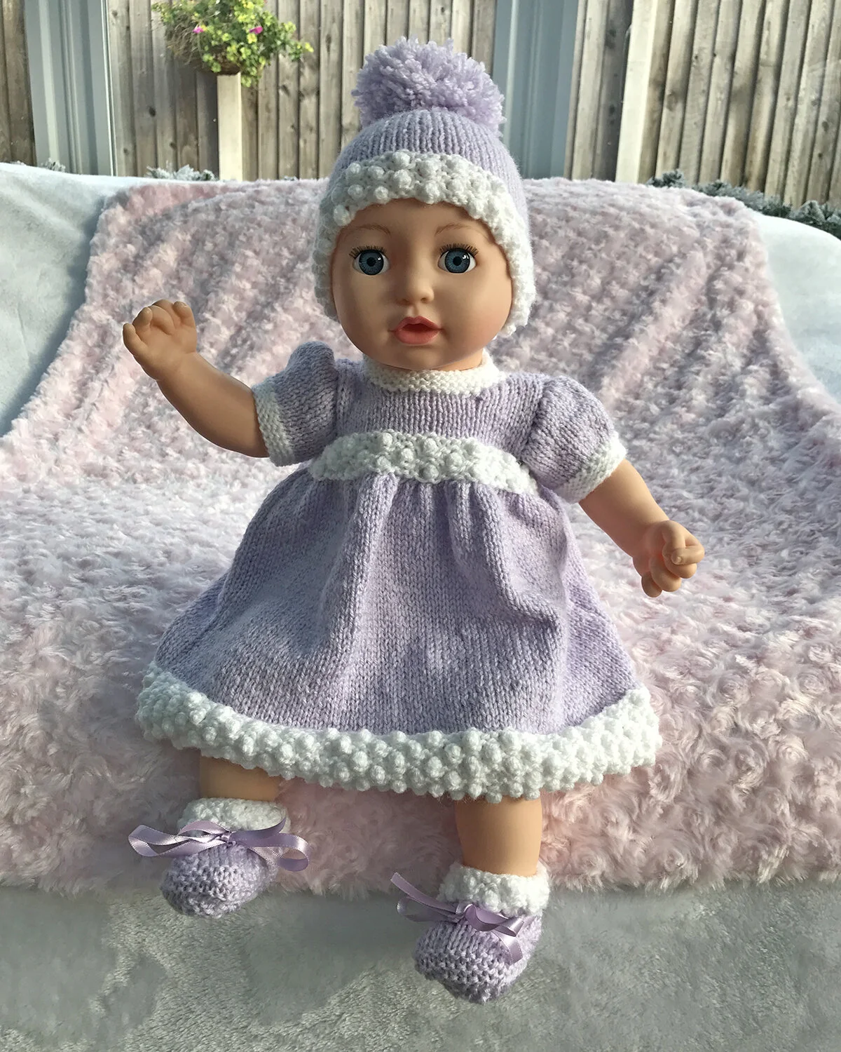 Doll's Dress and Cardigan Set Knitting Pattern Elizabeth Primrose Patterns Doll's Dress and Cardigan Set Knitting Pattern Elizabeth Primrose Patterns