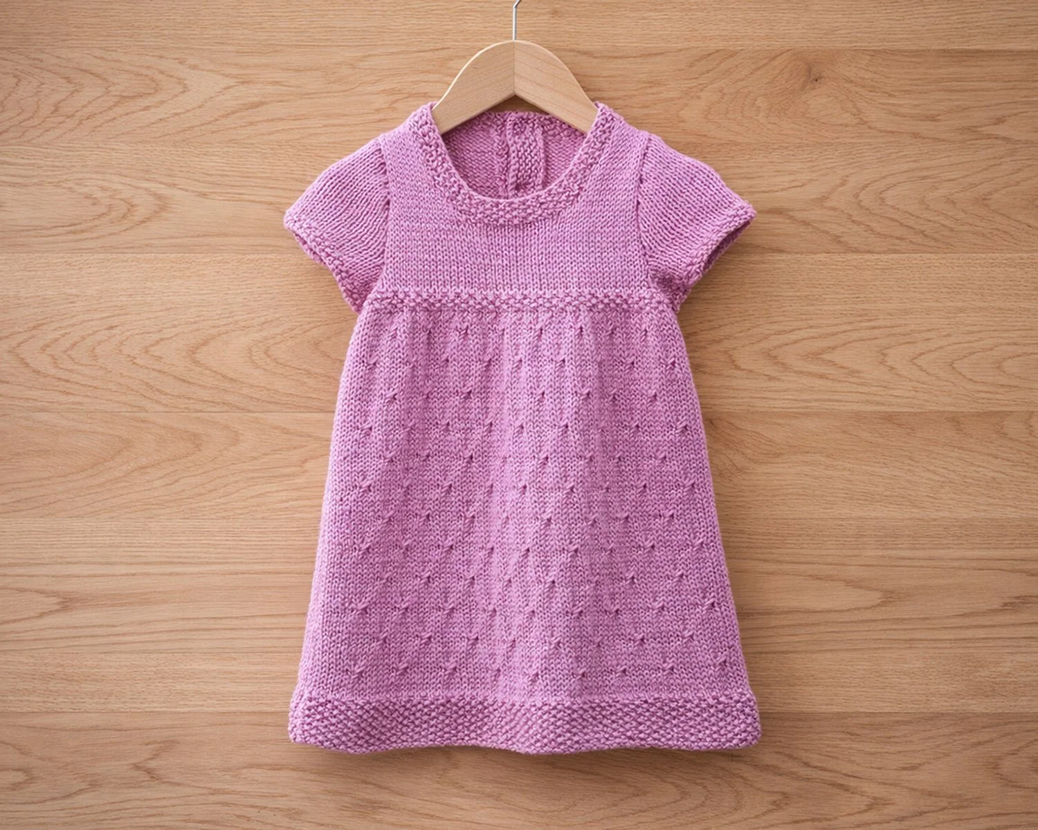 P152 Short sleeved childrens dress knitting pattern by Elizabeth Primrose Patterns.jpg