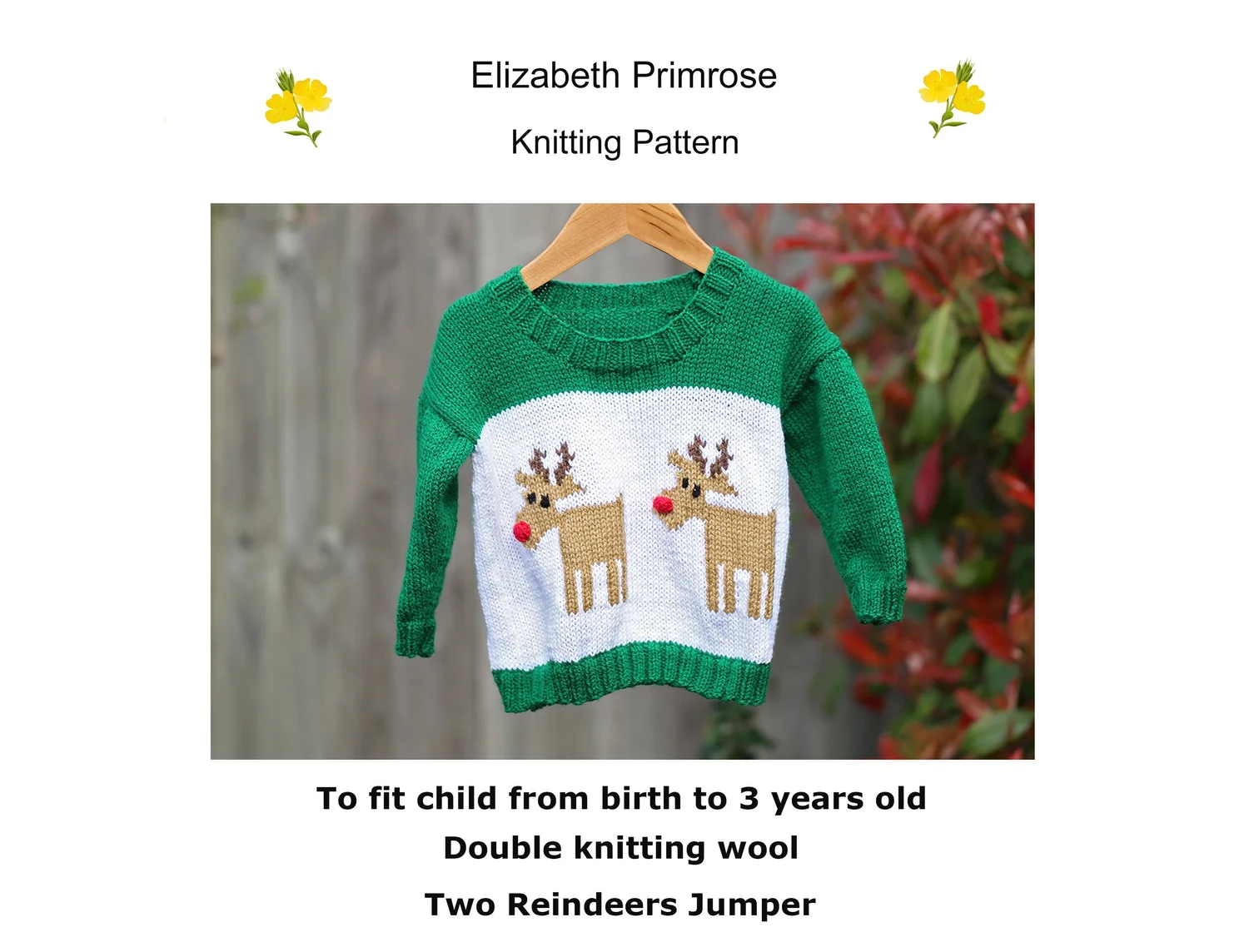 Reindeer Knitting Patterns For Children's Christmas Jumpers