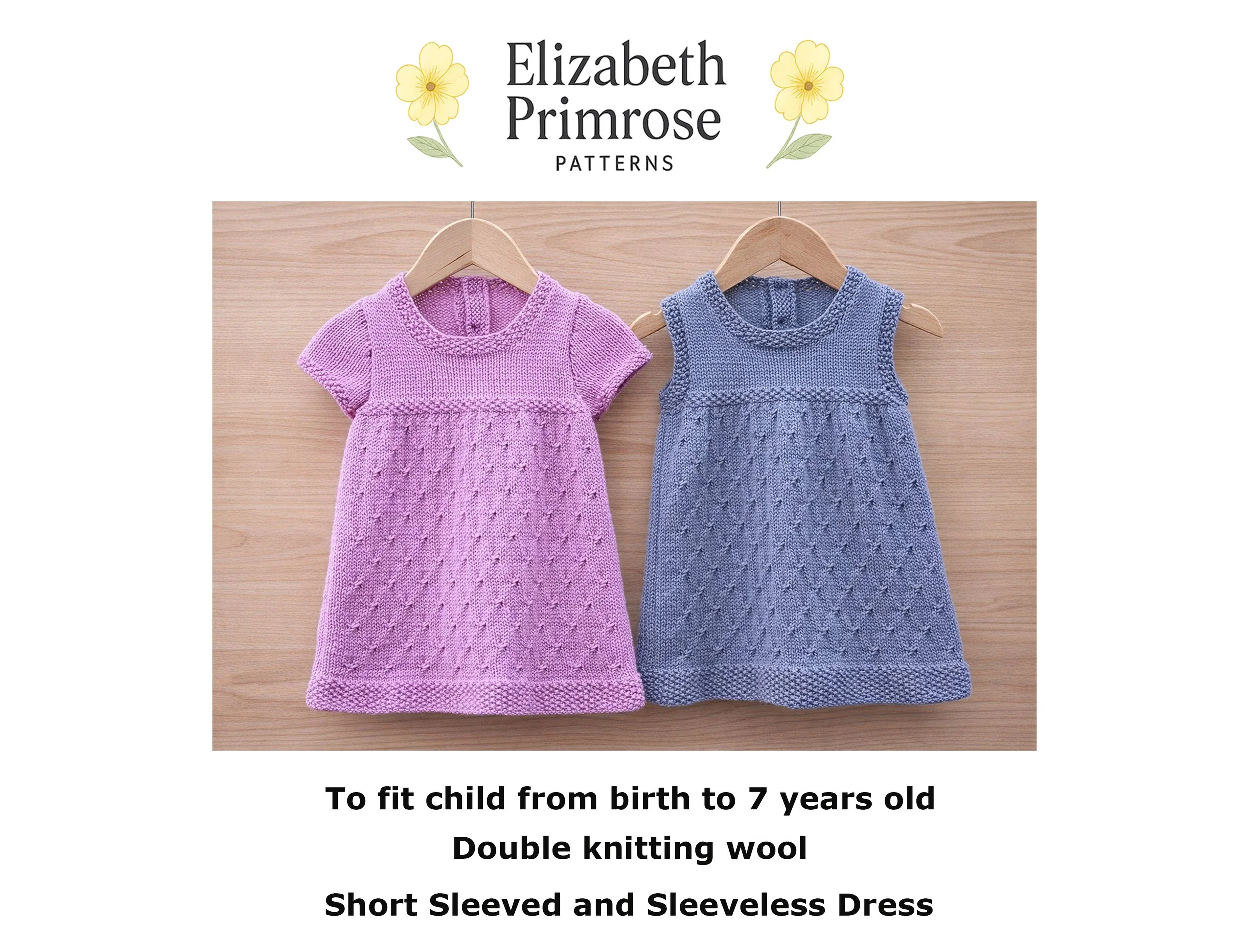 P152 DK dress knitting pattern children's pinafore by Elizabeth Primrose Patterns.jpg