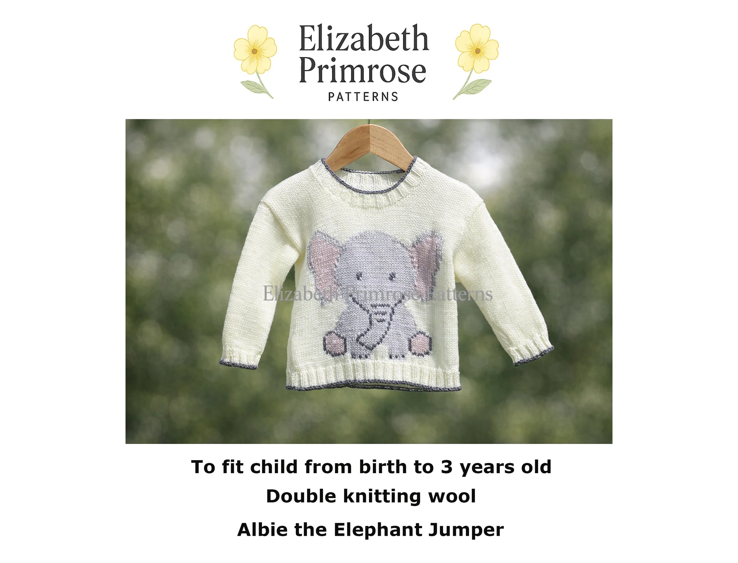 P49 Albie the Elephant Jumper Knitting Pattern