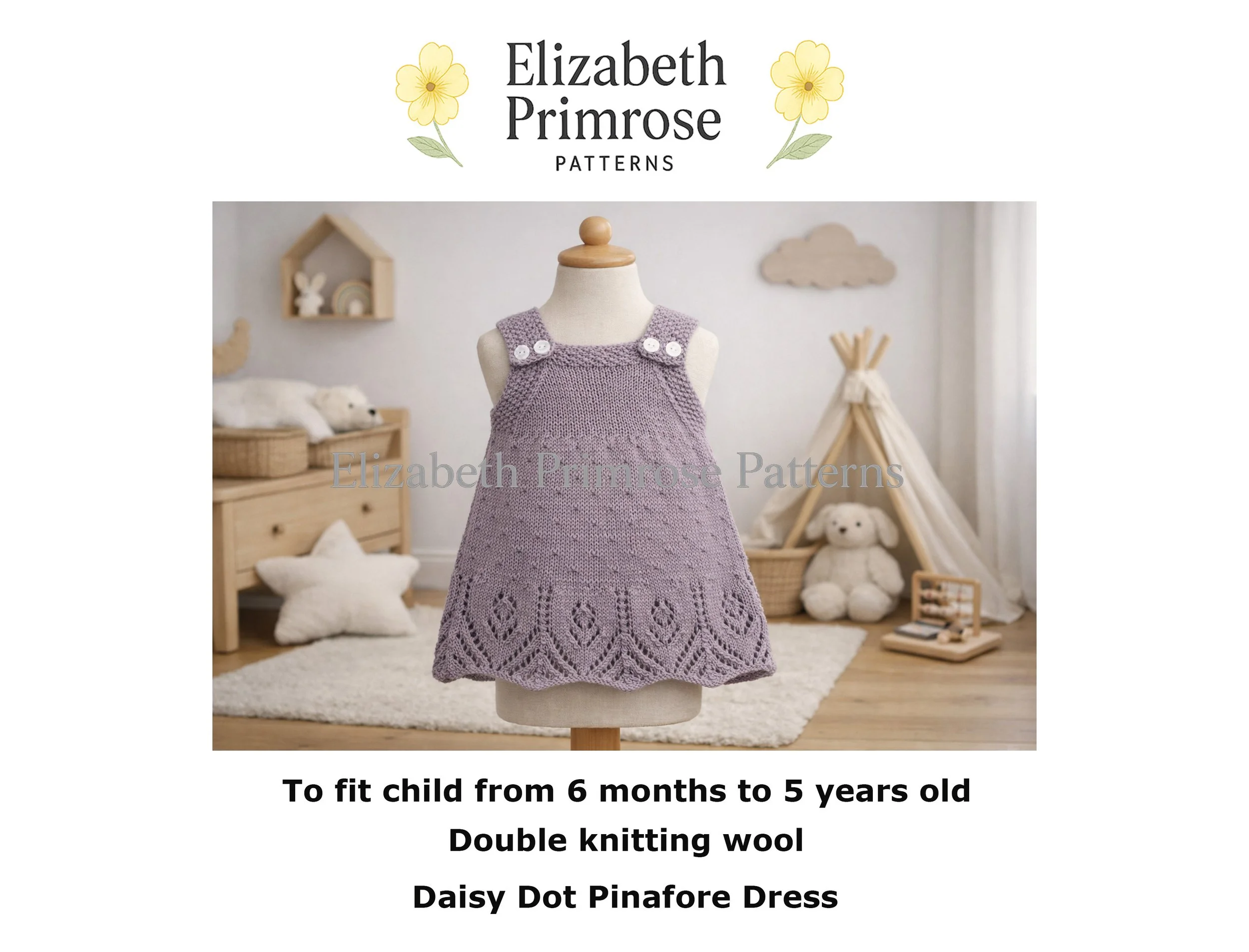 Daisy Dot Pinafore Dress P187