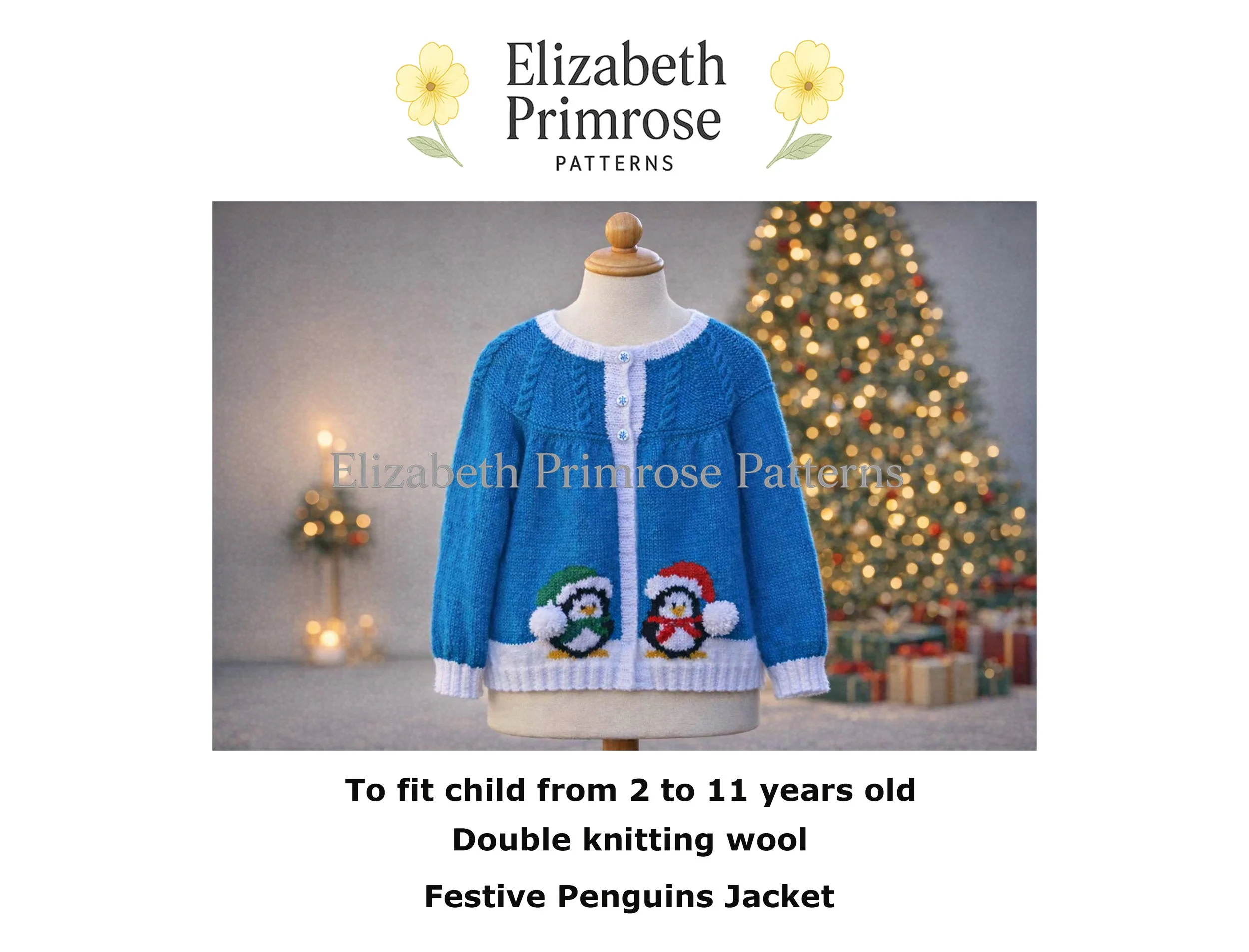 Festive Penguins Jacket Knitting Pattern P120