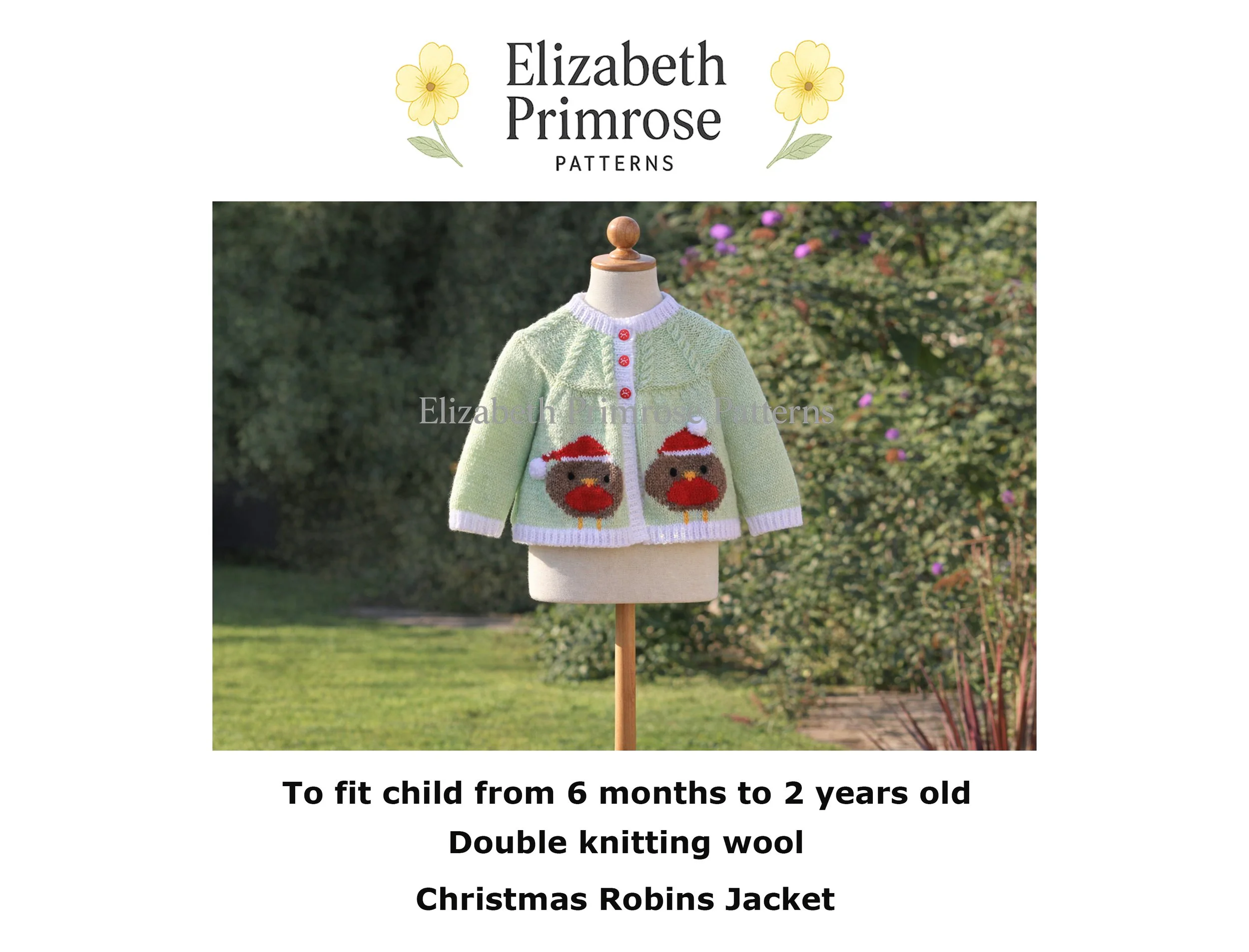 Christmas Robins Jacket Knitting Pattern P18