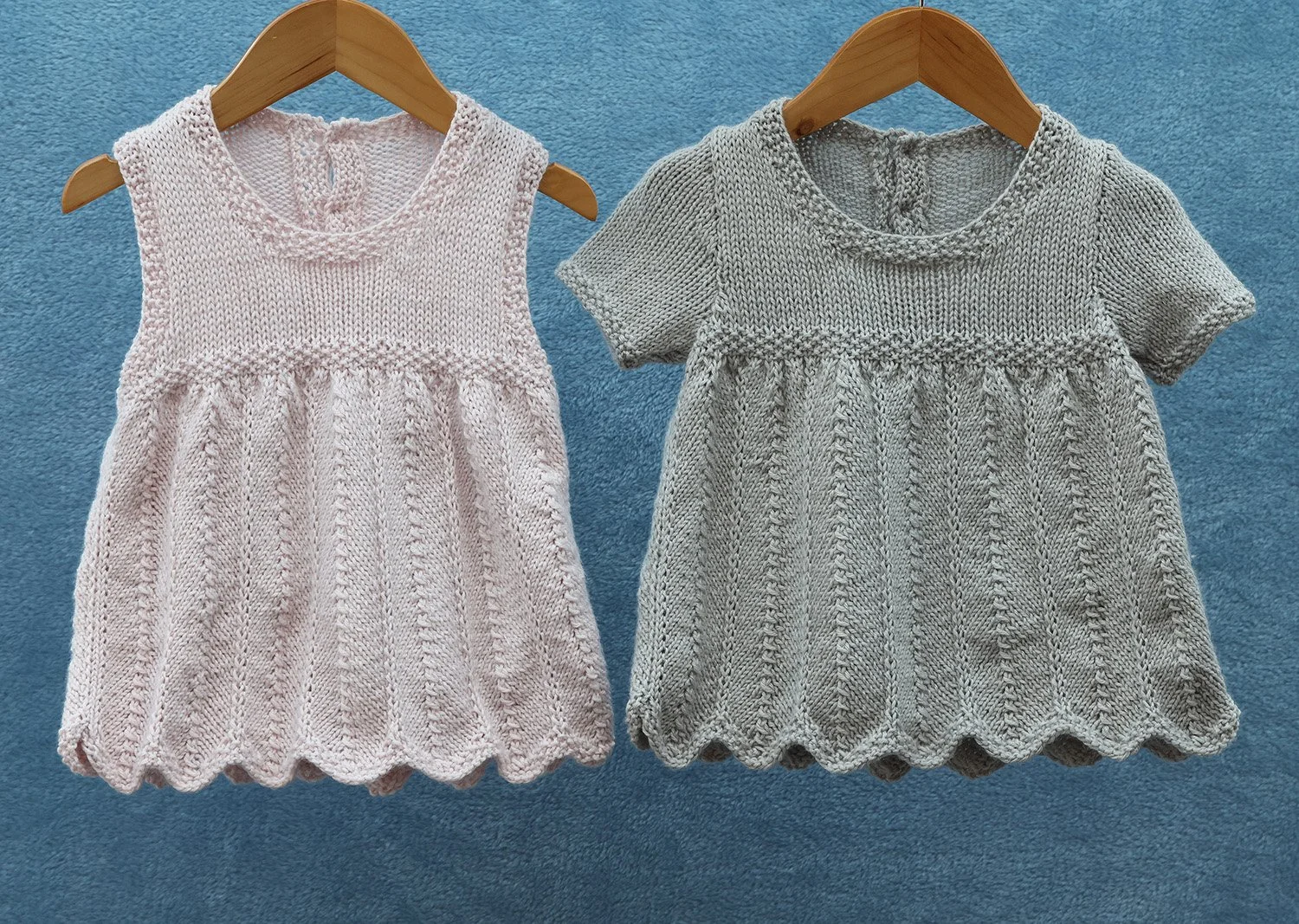 P185 Chevron Pattern Childrens Dress Knitting Pattern.jpg