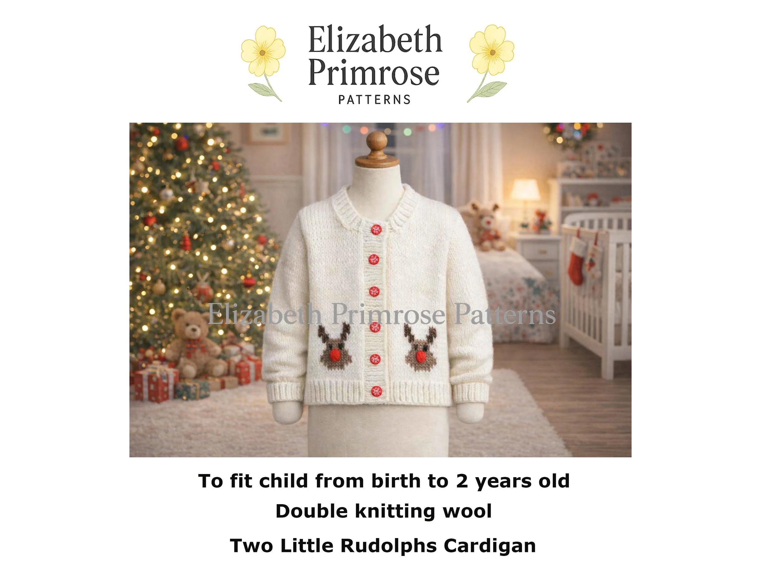 Two Little Rudolphs Cardigan P24