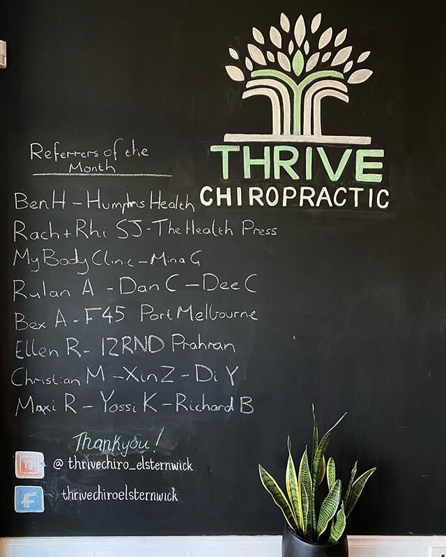 💚🖤💚
.
. .
.
.
.
.
.
.
.
.
#thrivechiropractic #elsternwick #health #wellbeing #elsternwickvillage #chiro #chiropractic #stkilda #prahran #southyarra #health #fitness #brighton #elwood #caulfield #pain #healing #windsor #physio #physiotherapist #os