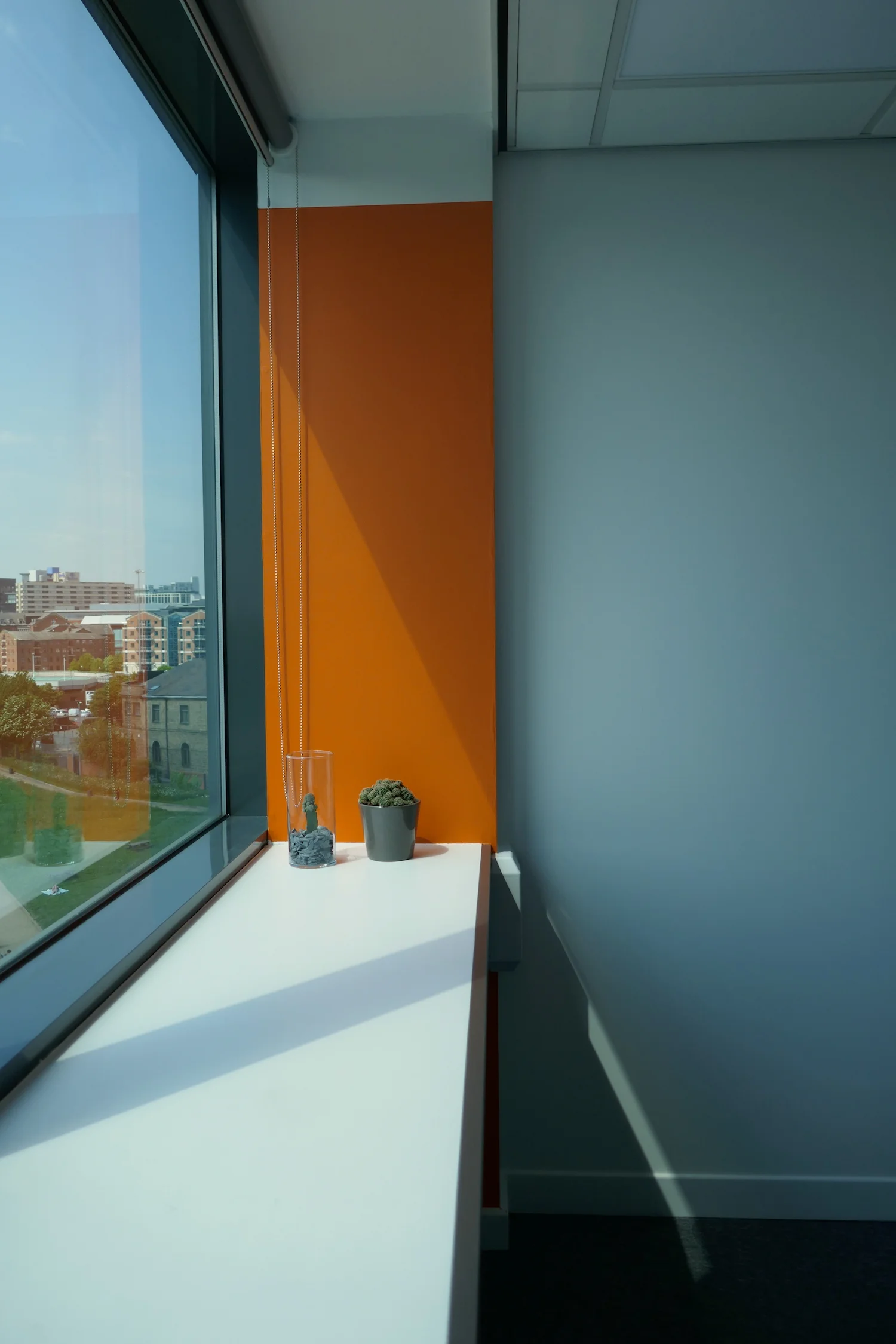  Leeds office | Vastint UK  2018  For the opening of Vastint UK Leeds office I was briefed with bringing some life into a formulaic office interior. Being informed by the sites re-development into Leeds first city park I juxtaposed organic and bright