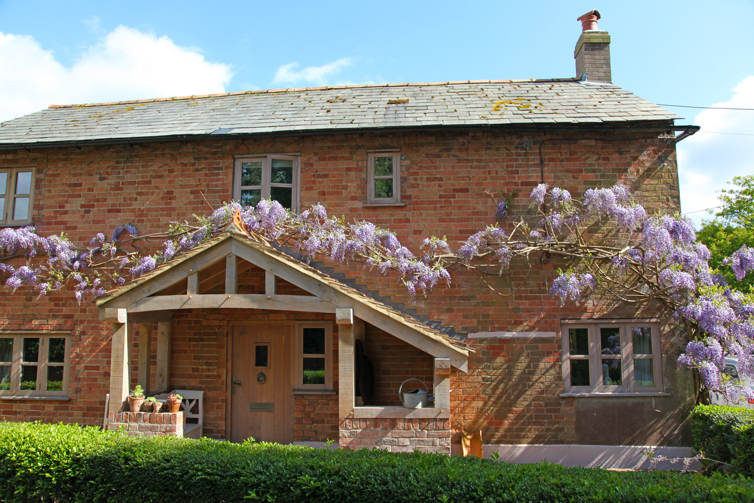 Oak porch, oak framed porch, wooden porch