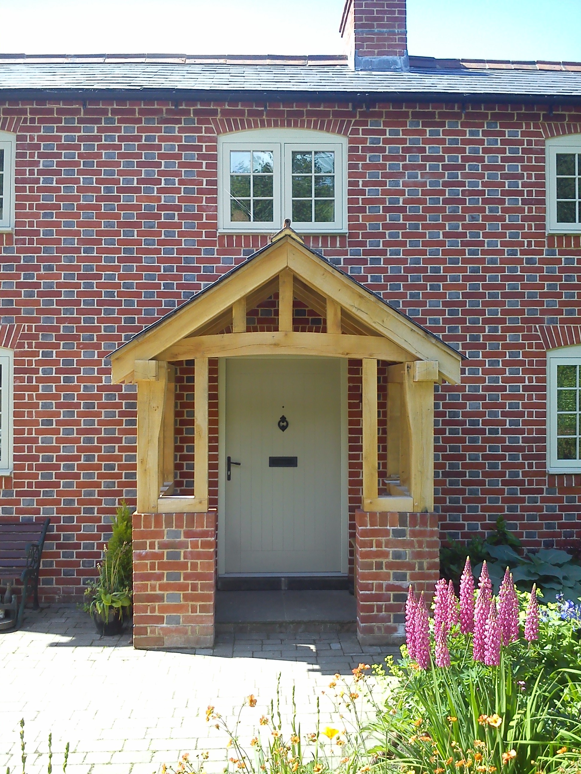 Oak porch, oak framed porch, wooden porch